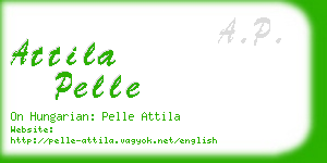 attila pelle business card